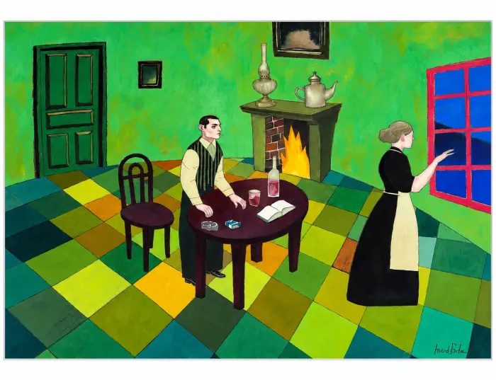 Illustration originale de David Sala : « Le poids des héros »